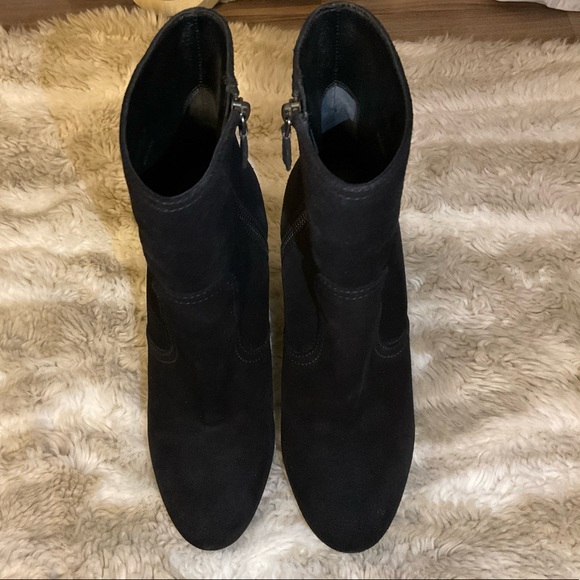 Prada Wedge Ankle Black Suede Boots - Picture 2 of 5